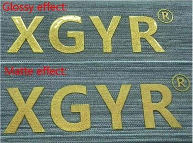 Печать золотыми силиконовыми чернилами на ленте